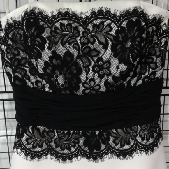 Strapless cocktail/prom dress with sash. NWOT - Picture 3 of 4